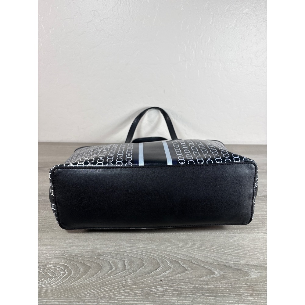 Tory Burch Black and White Printed Tote - Picture 4 of 8